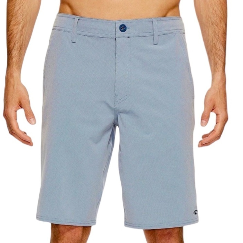 NWT O'NEILL Loaded Check Hybrid Shorts Boardshorts Light Blue Men's Size 32